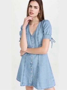 Madewell Denim Chambray Button-Front Mini Dress